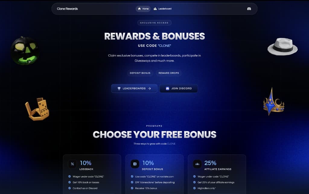 Clone Rewards affiliate site template
